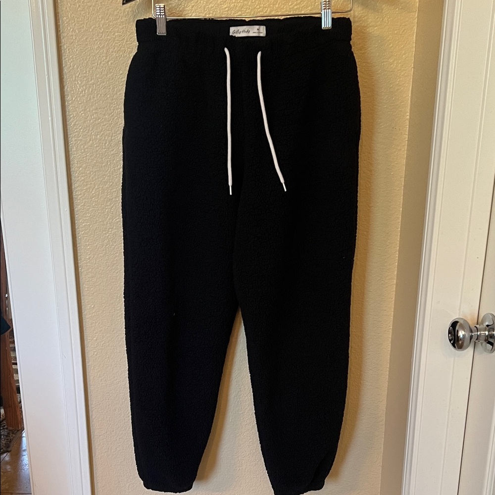 Gilly Hicks Black Sherpa Joggers